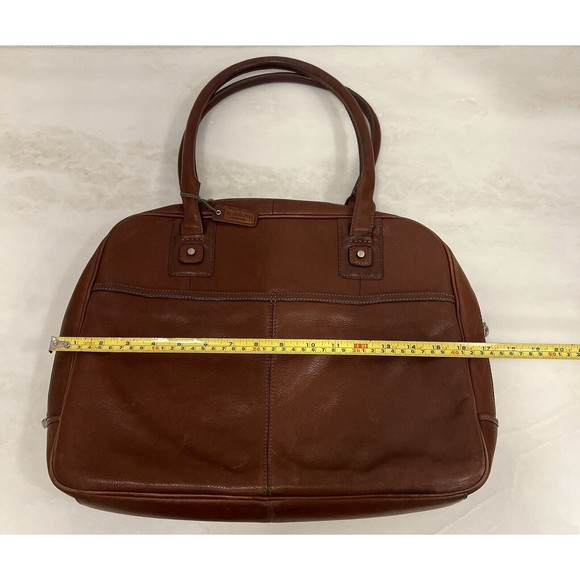 LIZ CLAIBORNE BROWN LEATHER BAG PURSE ORGANIZER - Picture 4 of 9